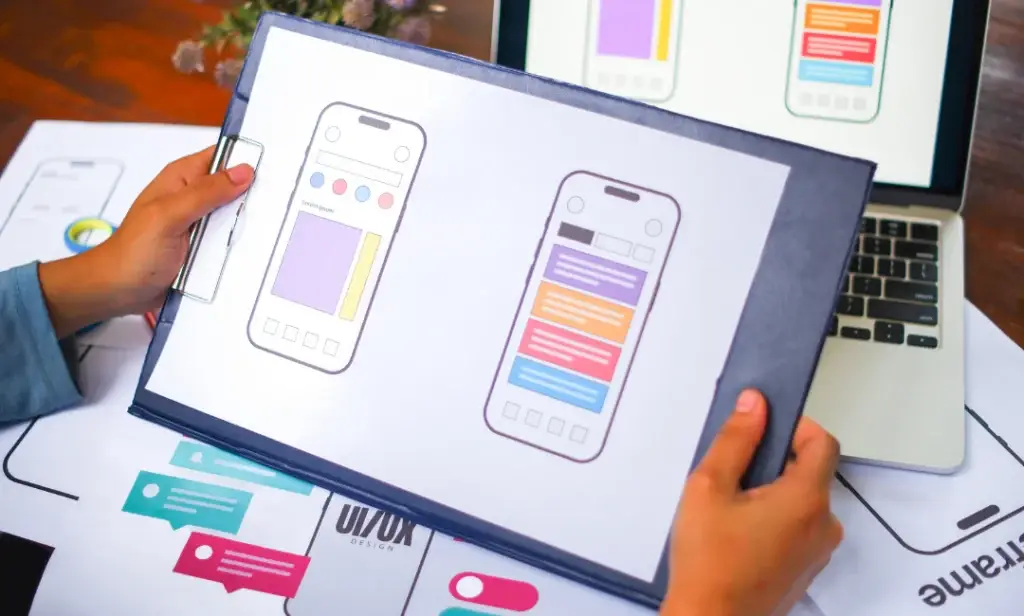 Healthcare UI UX design wireframes for mobile app development