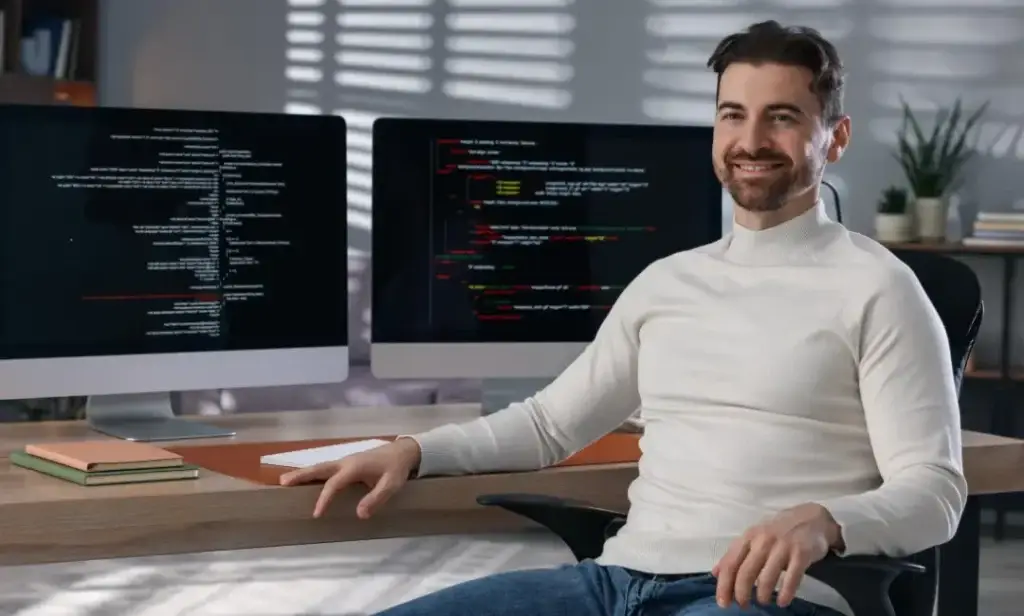 Skilled CMS developer working on web applications and reviewing code for project delivery